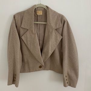 Vintage cropped tan blazer
